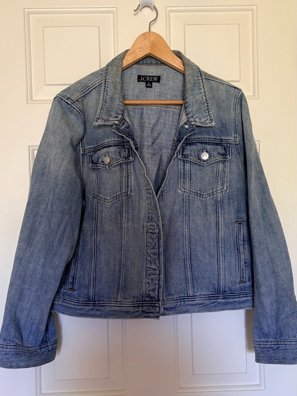 J.Crew Women's Light Wash Blue Denim Jacket